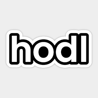 hodl on black background Sticker